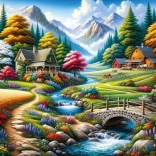 Puzzle Colorful Fields 260 pieces