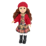 Dukke med hue 40 cm med lydeffekter