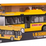 Gul skolebus med lys- og lydfunktioner