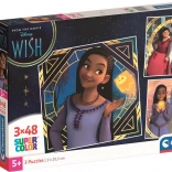 Puzzle 3x48 pieces Square Disney Wish