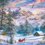 Puzzle 1000 pieces Winter in the Mountains