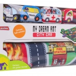 Firefighter city play mat with soft cars