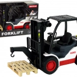 Jouet – chariot élévateur rouge et blanc avec sons et lumières, avec palette