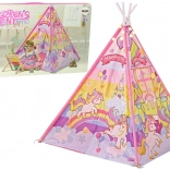 Children's Tent with Unicorns and Light Effects Pink
