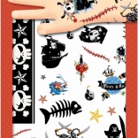 Tatouages temporaires pour enfants à motifs pirates DJECO