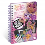 Nebulous Stars magiske farvelægningsark – 12 fløjlsark og 5 mini tuscher