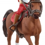 schleich horse club riding set hannah and cayenne with a movable figure