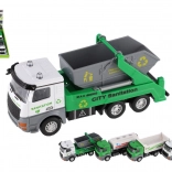 Camioncino dei servizi di pulizia della città in metallo/plastica 14 cm con retrocarica