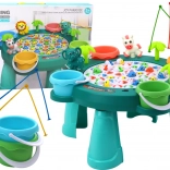 Kids’ fishing game table – green