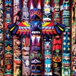 Puzzle EUROGRAPHICS Indiaanse totems 1000 stukjes