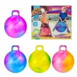 Skač žoga z ročajem 45 cm barvna