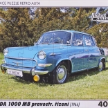 puzzle Škoda 1000 MB retro cars 40 pieces