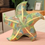 Plush Green Starfish Pillow 20 cm