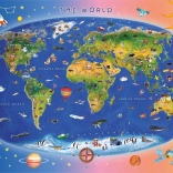 Dino kids world map puzzle 300 XL pieces