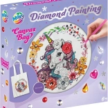 Diamant schilderen – canvas tas Eenhoorn 25 × 31 cm