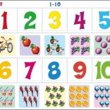Larsen puzzle Numbers 1-10, 10 pieces