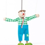 Marionnette en bois garçon Jeníček – marionnette à fils 12 cm