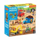Floor Puzzle Construction Site Vehicles 25 Pieces Mudpuppy