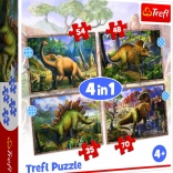 Puzzle 4in1 Interesting Dinosaurs