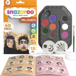 Snazaroo set of 8 face and body paints with Halloween stencils