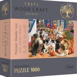 Wooden Puzzle TREFL Wood Craft Origin Dog Friendship 1000 Pieces