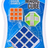 brain games puzzle set: stacking cubes and snake