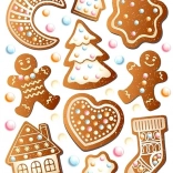 Kerst transferstickers groot vel