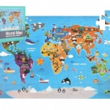 Wooden Puzzle World Map 48 Pieces