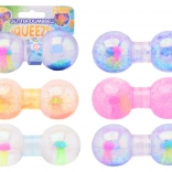 Antistresna stiskalna utež s bleščicami