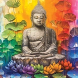 EUROGRAPHICS Colorful Buddha Puzzle 1000 pieces