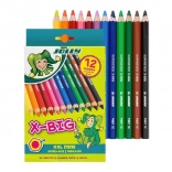 Large Wax Crayons X-Big Jolly 12 Colors