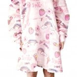 Warm hoodie blanket with hood COZY NOXXIEZ with sweets print