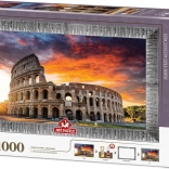 Sunset over the Colosseum Puzzle with Glue and Frame 1000 pieces