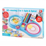 Creative drawing and spin‑art set for kids