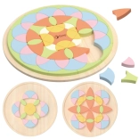 Pastel Mandala Montessori Mosaic Flowers