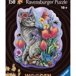 Wooden Outline Puzzle Magic Cat 150 Pieces Ravensburger
