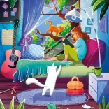 Puzzle Girl and Her Cats 1000 Pieces