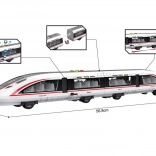 Fun train with magnets, light and sound