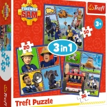 Puzzle 3-in-1 Fireman Sam Day