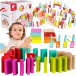 Wooden Dominoes for Kids Bears 105 pcs CLASSIC WORLD