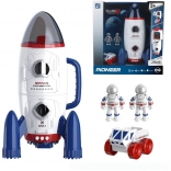 Fusée spatiale avec effets lumineux et astronautes 29,1 × 15,8 × 15 cm