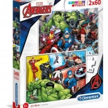Puzzle 2x60 pieces Super Color - Avengers