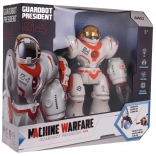 Multifunctional White and Orange Remote-Controlled Robot