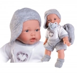 Realistic doll with eco-friendly clothing and sounds