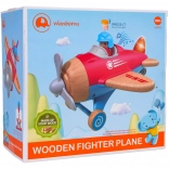 Wooden Red Airplane with Lights and Sounds