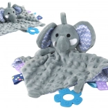 Elephant Plush Baby Blanket with Toy and Teether