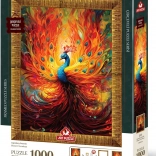 Puzzle with Frame and Glue Colorful Peacock 1000 Pieces