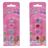Set de bagues pour petites filles avec effet diamant, 2 variantes