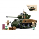 Sluban Army WW2 gevechtstank M4A3 Sherman bouwset