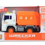 Camion poubelle à piles avec lumières et sons